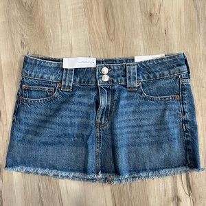NEW NWT American Eagle Outfitters Low-Rise Mini Skirt, Denim, Blue, 4
